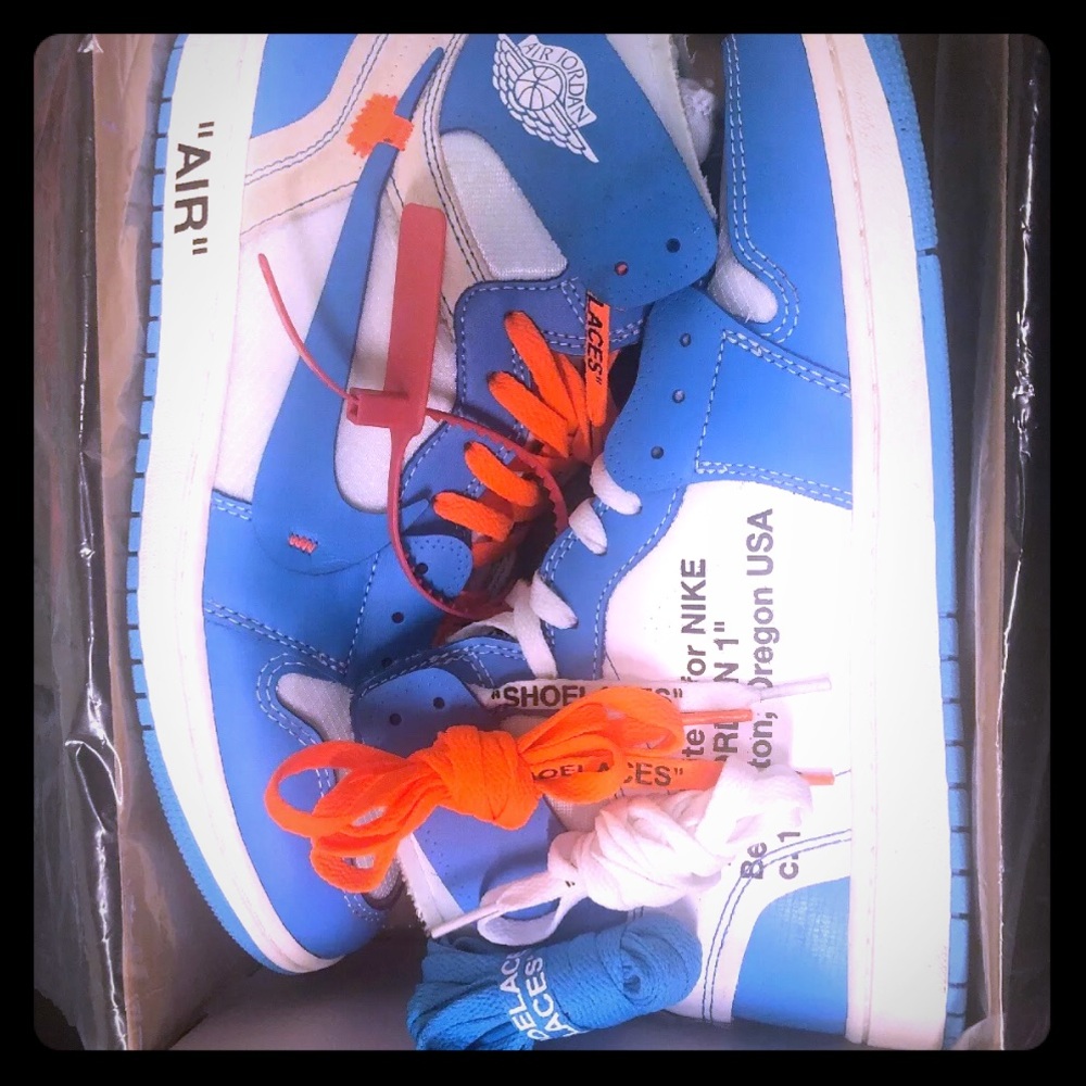 Off white UNC Jordan 1s